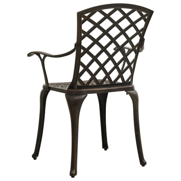 vidaXL Hagestoler 6 stk støpt aluminium bronse