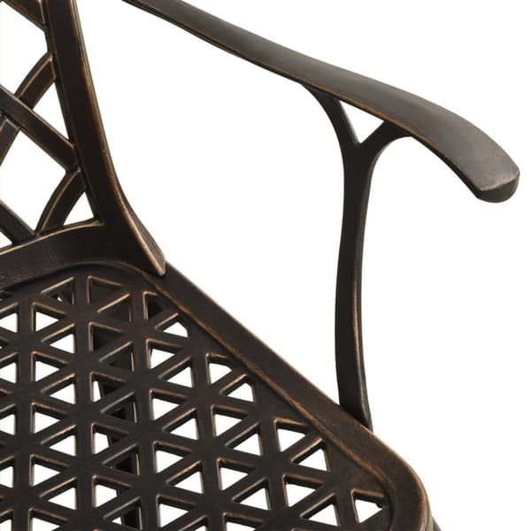 vidaXL Hagestoler 6 stk støpt aluminium bronse