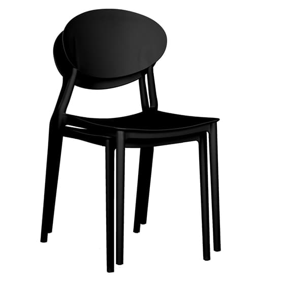 Plast Havestole - Stabelbar - Sort - 4 stk