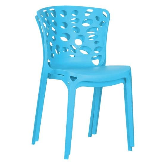 Stabelbare Havestole - Plast - Blå - 2 stk