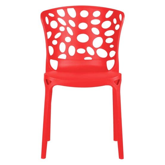 Havestole Stabelbare - Plast - Rød - 6 stk