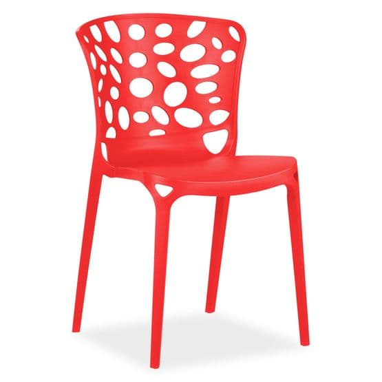 Havestole Stabelbare - Plast - Rød - 6 stk