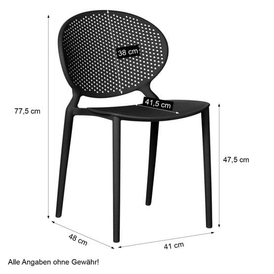Stabelbare Havestole - Sort - 4 stk