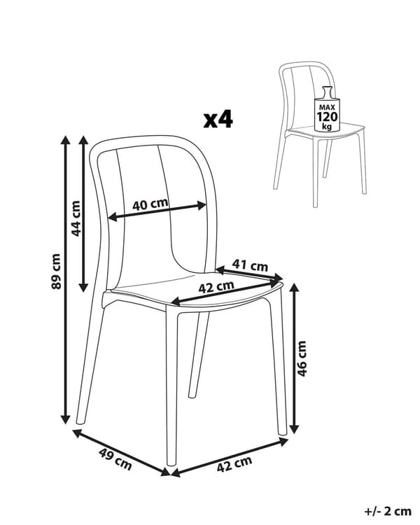 Puutarhatuoli musta harmaa 4 kpl muovi pinottava UV-kestävä sisälle ulos perinteinen moderni