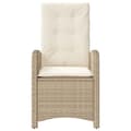 Miniatyrbillede 3 af 11: vidaXL havestol med lænefunktion og hynder polyrattan beige