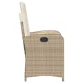 Miniatyrbillede 4 af 11: vidaXL havestol med lænefunktion og hynder polyrattan beige