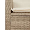 Miniatyrbillede 8 af 11: vidaXL havestol med lænefunktion og hynder polyrattan beige
