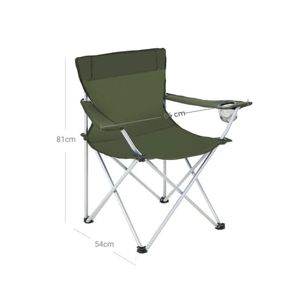Rootz Campingstol - Set med 2 campingstolar - Bärbar stol - Fällstol - Lättviktsstol - Campingstol med armstöd - Picknickstol - Slitstark campingstol