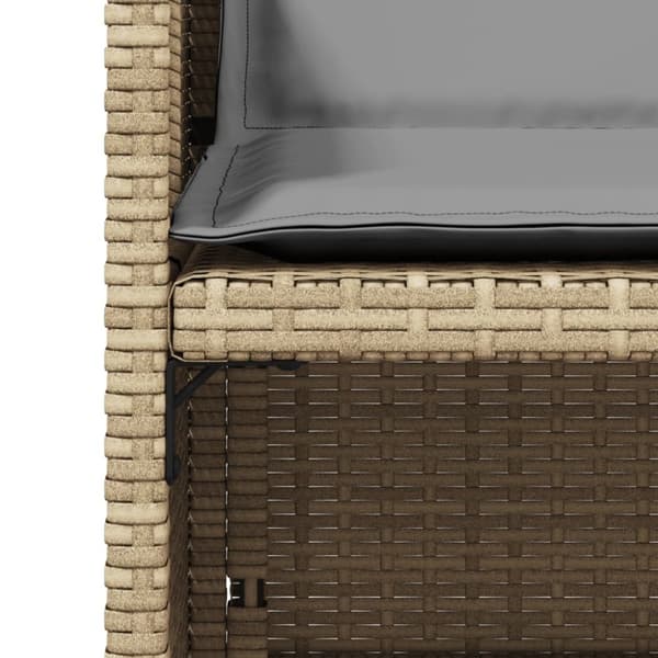 vidaXL havestole 4 stk. med hynder polyrattan blandet beige