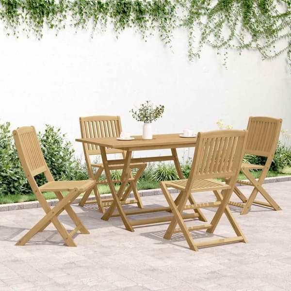 vidaXL foldbare havestole 4 stk. 57x49x90 cm massivt akacietræ