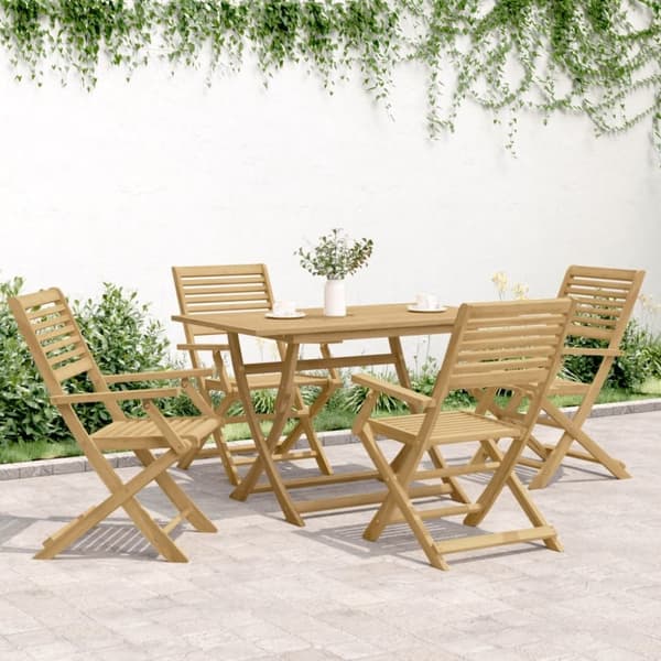 vidaXL Taitettavat puutarhatuolit 4 kpl 54,5x61,5x86,5 cm akasiapuu