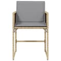 Miniatyrbillede 5 af 11: vidaXL havestole 4 stk. med hynder polyrattan blandet beige