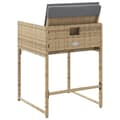 Miniatyrbillede 7 af 11: vidaXL havestole 4 stk. med hynder polyrattan blandet beige