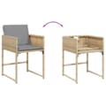 Miniatyrbillede 8 af 11: vidaXL havestole 4 stk. med hynder polyrattan blandet beige