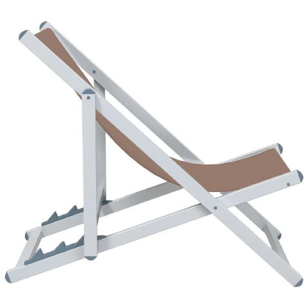 vidaXL Strandstolar hopfällbara 2 st brun aluminium och textilen