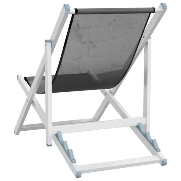 vidaXL Strandstolar hopfällbara 2 st grå aluminium och textilen