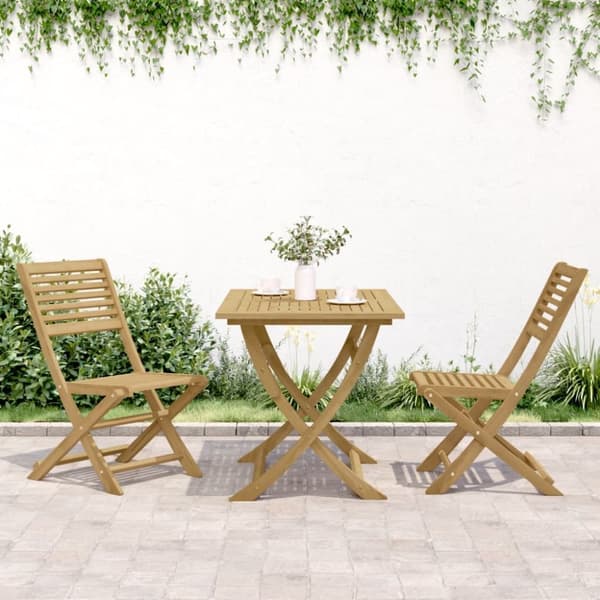 vidaXL Sammenleggbare hagestoler 2 stk 48,5x61,5x87 cm heltre akasie