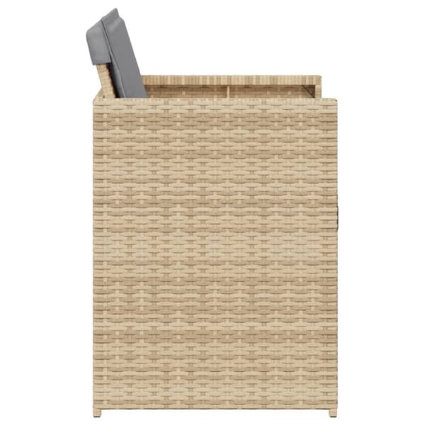 vidaXL Trädgårdsstolar med dynor 4 st blandad beige konstrotting