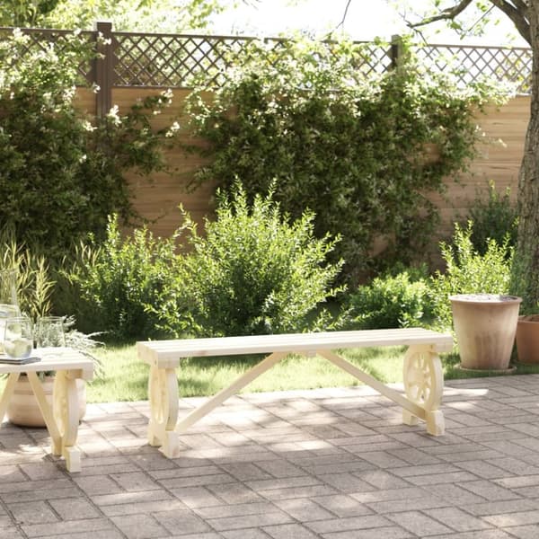 vidaXL Hagebenk 115 cm heltre gran