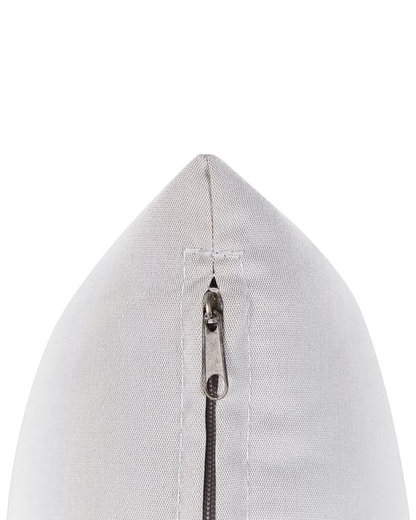 Trädgårdsfåtölj Svart aluminiumram Off-White vattenavvisande tygdynor Modern design