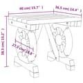 Miniatyrbillede 9 af 9: vidaXL haveskammel 40x36,5x38,5 cm massivt grantræ