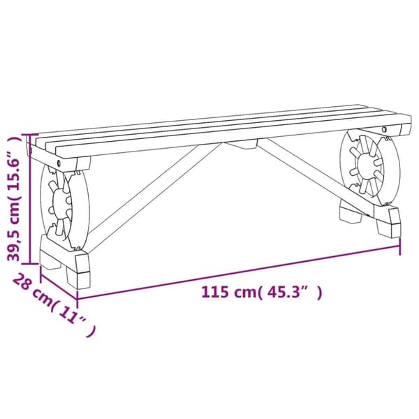 vidaXL Hagebenker 2 stk heltre gran