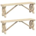 Miniatyrbilde 2 av 9: vidaXL Hagebenker 2 stk heltre gran