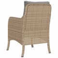Pikkukuva 7 / 10: vidaXL Puutarhatuolit tyynyillä 2 kpl beige sekoitus polyrottinki