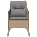 Miniatyrbilde 5 av 10: vidaXL Hagestoler med puter 2 stk blandet beige polyrotting