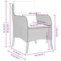Miniatyrbilde 10 av 10: vidaXL Hagestoler med puter 2 stk blandet beige polyrotting