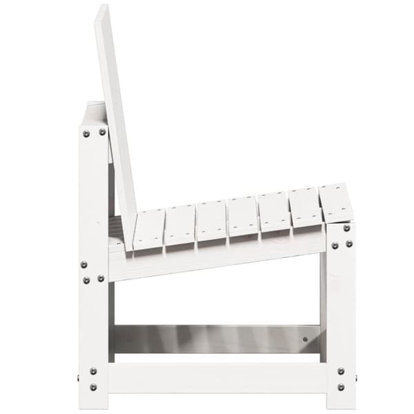 vidaXL Hagesofagruppe hvit 3 deler heltre furu
