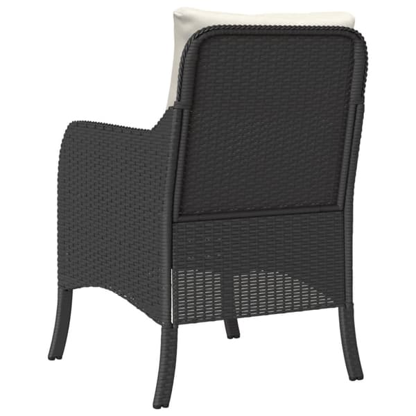 vidaXL havestole med hynder 2 stk. polyrattan sort