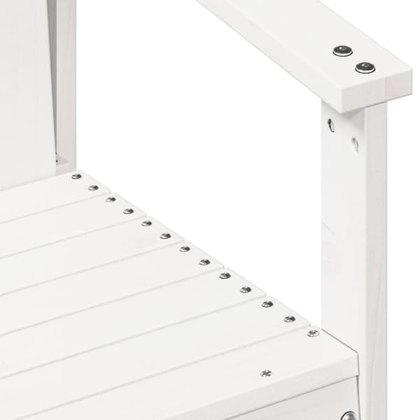 vidaXL Hagesofagruppe hvit 3 deler heltre furu