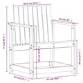 Miniatyrbilde 10 av 11: vidaXL Hagesofagruppe hvit 3 deler heltre furu