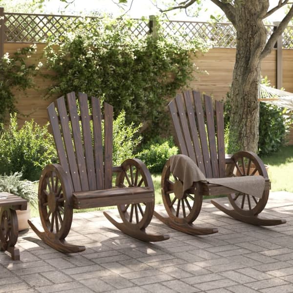 vidaXL Adirondack keinutuolit 2 kpl täysi kuusi