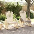 Miniatyrbillede 3 af 10: vidaXL Adirondack-gyngestole 2 stk. massivt grantræ