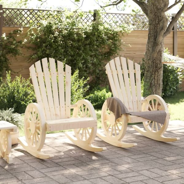 vidaXL Adirondack gyngestoler 2 stk heltre gran