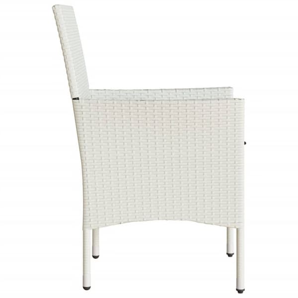 vidaXL havestole med hynder 2 stk. polyrattan hvid