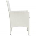 Miniatyrbillede 5 af 10: vidaXL havestole med hynder 2 stk. polyrattan hvid