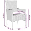 Miniatyrbillede 10 af 10: vidaXL havestole med hynder 2 stk. polyrattan sort
