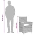 Miniatyrbillede 10 af 10: vidaXL havestole 2 stk. med hynder polyrattan og massivt træ sort