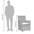 Miniatyrbillede 10 af 10: vidaXL havestole 2 stk. med hynder polyrattan og massivt træ sort