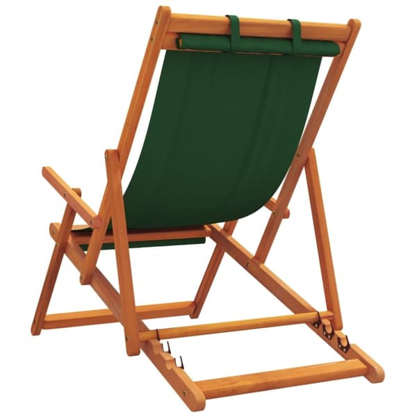 vidaXL Hopfällbara strandstolar 2 st grön tyg