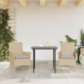 Miniatyrbillede 3 af 10: vidaXL havestole med hynder 2 stk. polyrattan beige
