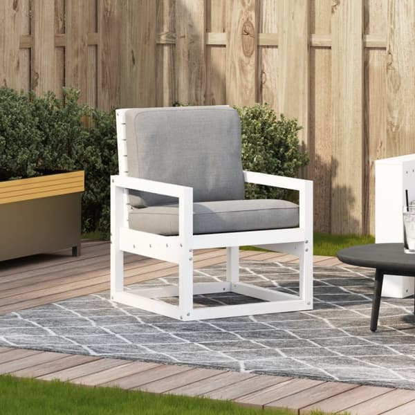 vidaXL havestol 57,5x63x76 cm massivt fyrretræ hvid