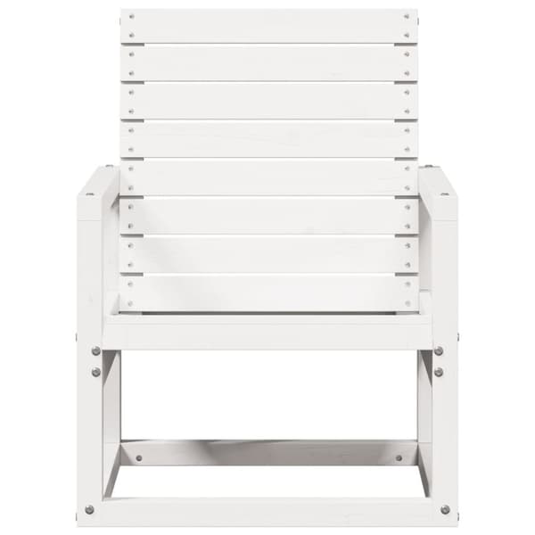 vidaXL havestol 57,5x63x76 cm massivt fyrretræ hvid