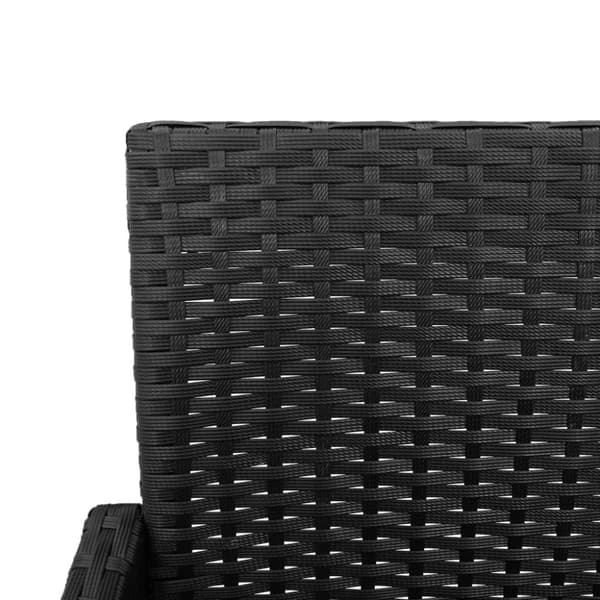 vidaXL udendørs barstole 2 stk. polyrattan sort