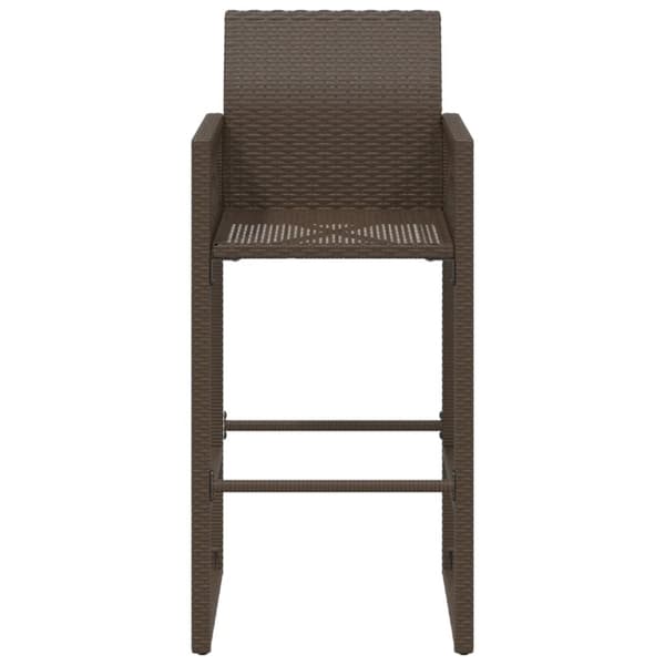 vidaXL udendørs barstole 2 stk. polyrattan brun