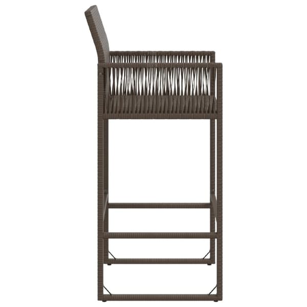 vidaXL udendørs barstole 2 stk. polyrattan brun