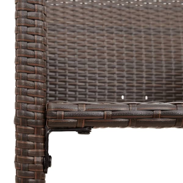 vidaXL udendørs barstole 2 stk. polyrattan brun